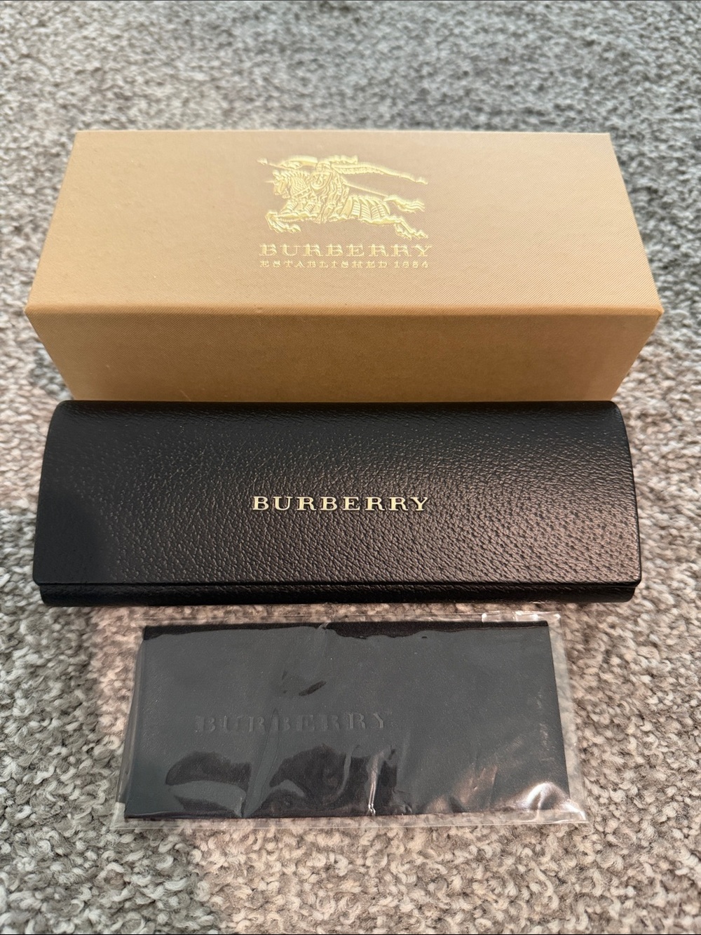 Empty Burberry Glasses Case & Box